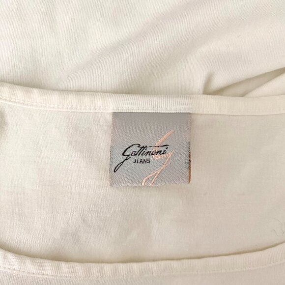Gattinoni Jeans - White rose t-shirt - Picture 7 of 7